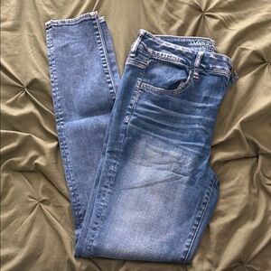American Eagle Outfitters Women's Light Blue Skinny Jeans